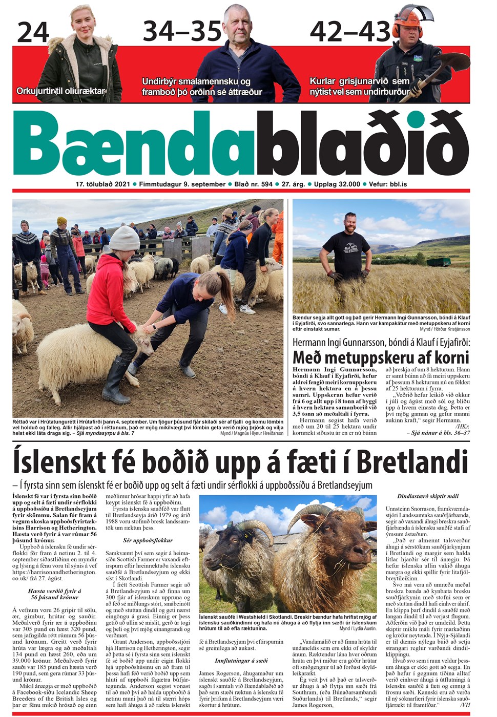 Bændablaðið 17. tbl. 2021. árg.