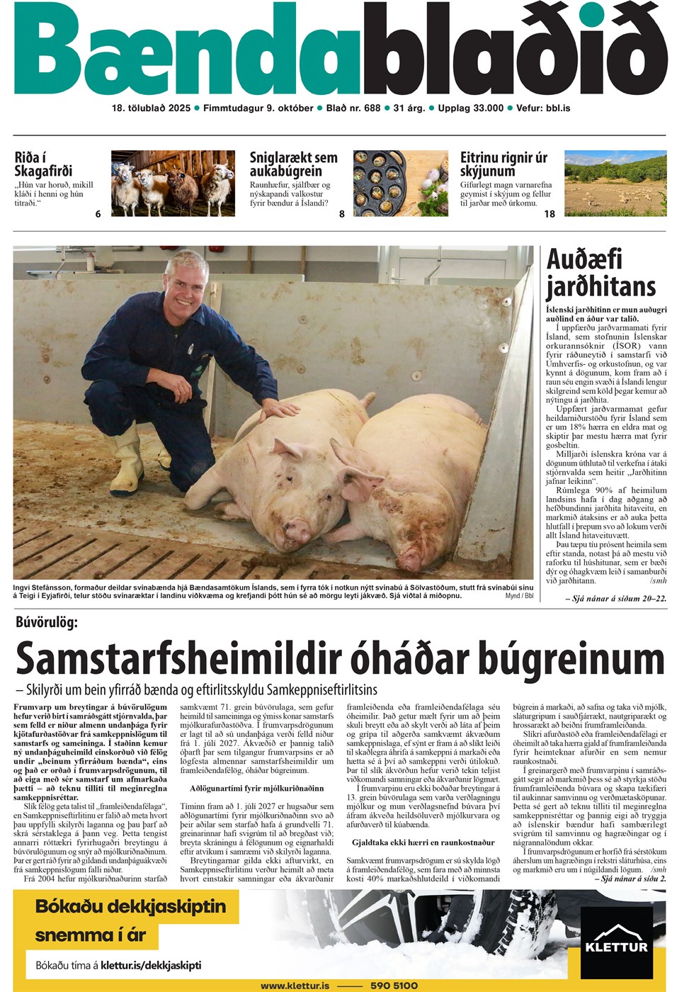 Bændablaðið 18. tbl. 2025. árg.