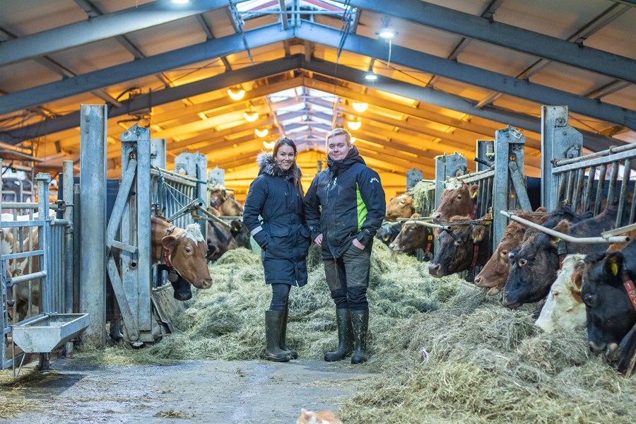 Emil Þórðarson og Hulda Björk Haraldsdóttir eru nýju bændurnir á Berustöðum. Áður bjuggu þau á Selfossi þar sem Hulda vann við tamningar og hrossarækt og Emil við vörubíla- og vélaverktöku. Þau segja að ef maður ætli sér eitthvað þá geti maður það.