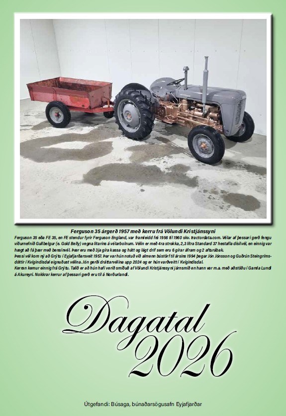 Dagatal Búsögu 2026 með fallegum myndum