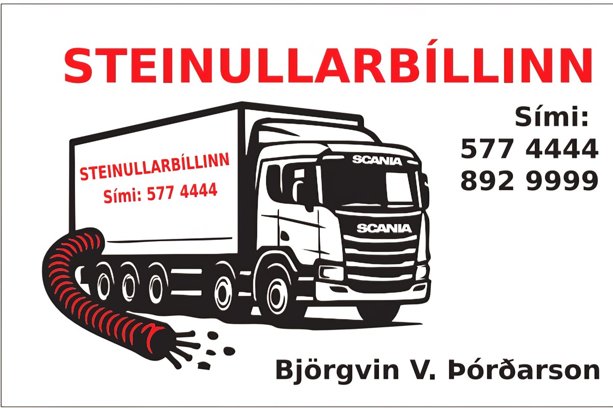 Steinullarbíllinn blásum steinull í loft