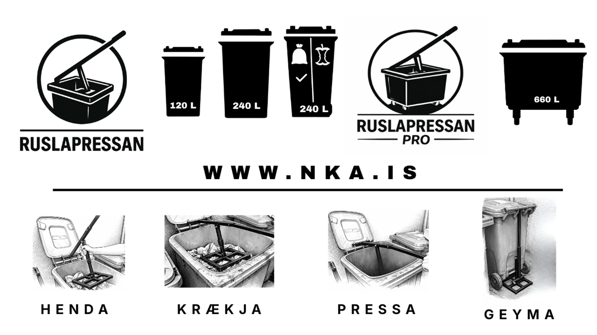 Ruslapressan auðveldar flokkun, dregur ú