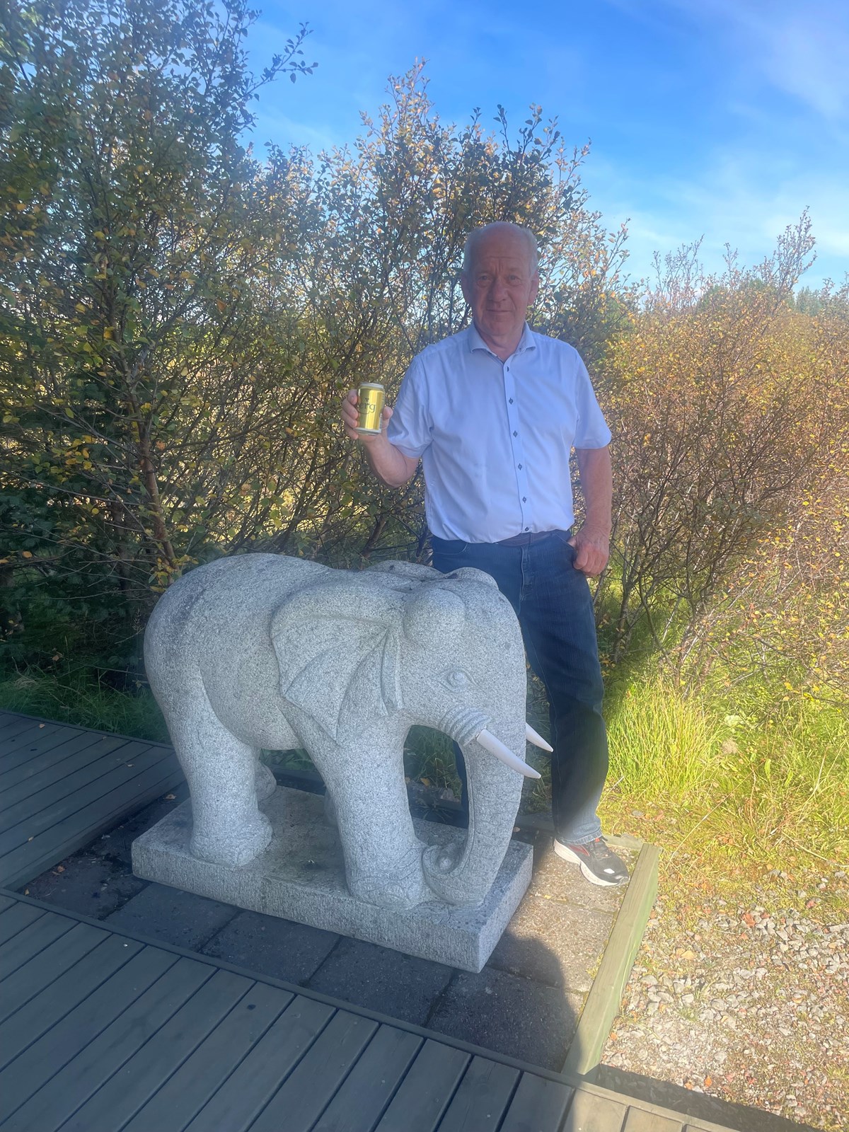 Til sölu fíllFíllinn er högginn út í g