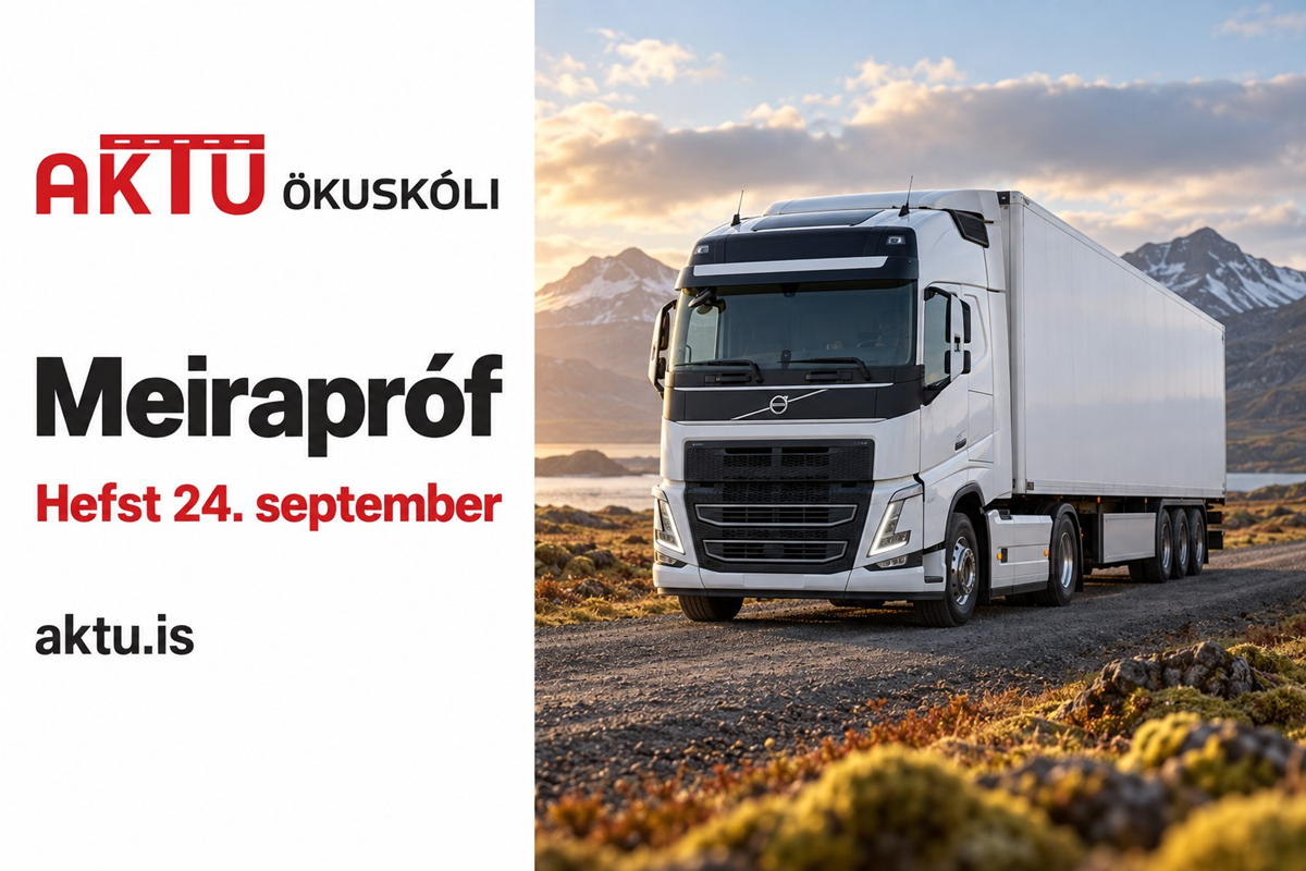 Meirapróf hefst 24. september. Fjarnám í