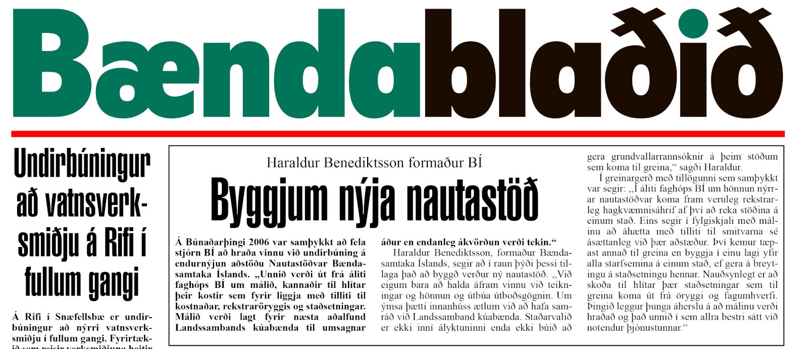 Byggjum nýja nautastöð