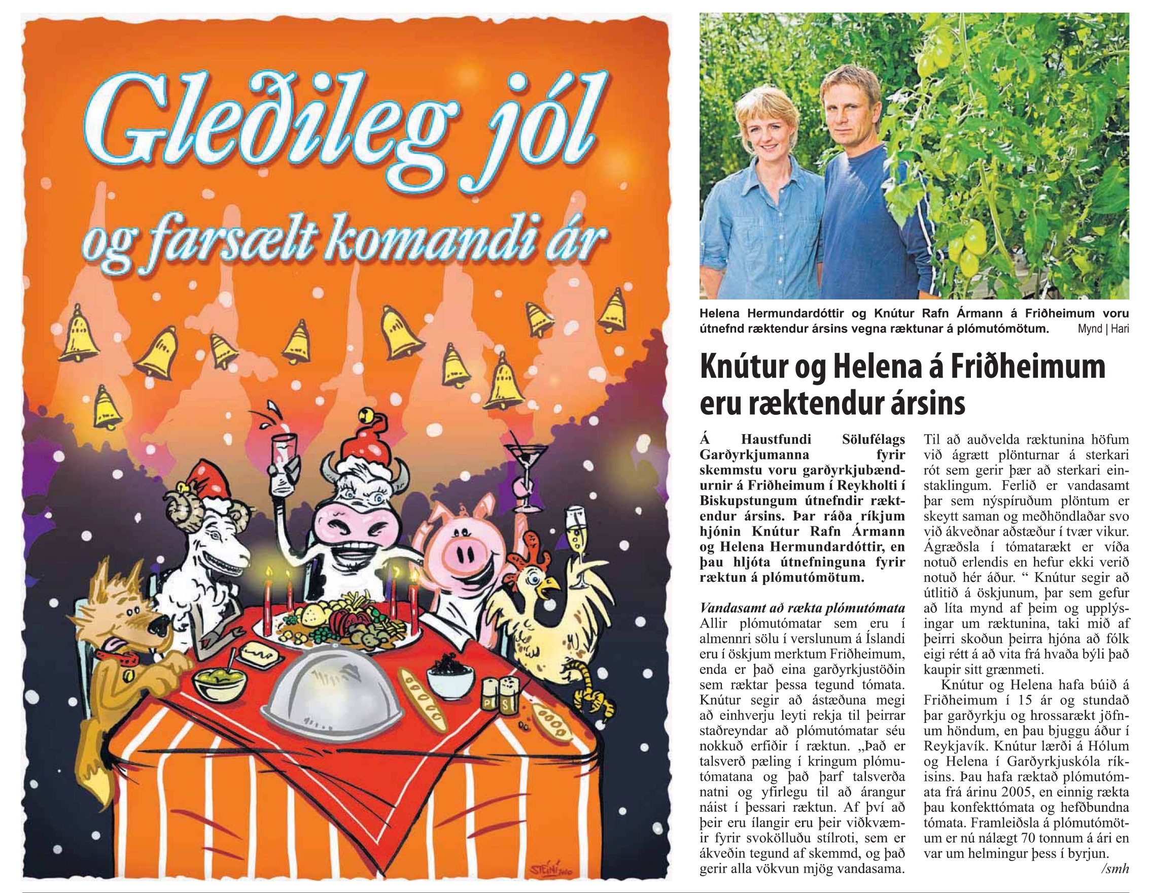 Knútur og Helena ræktendur ársins 2010