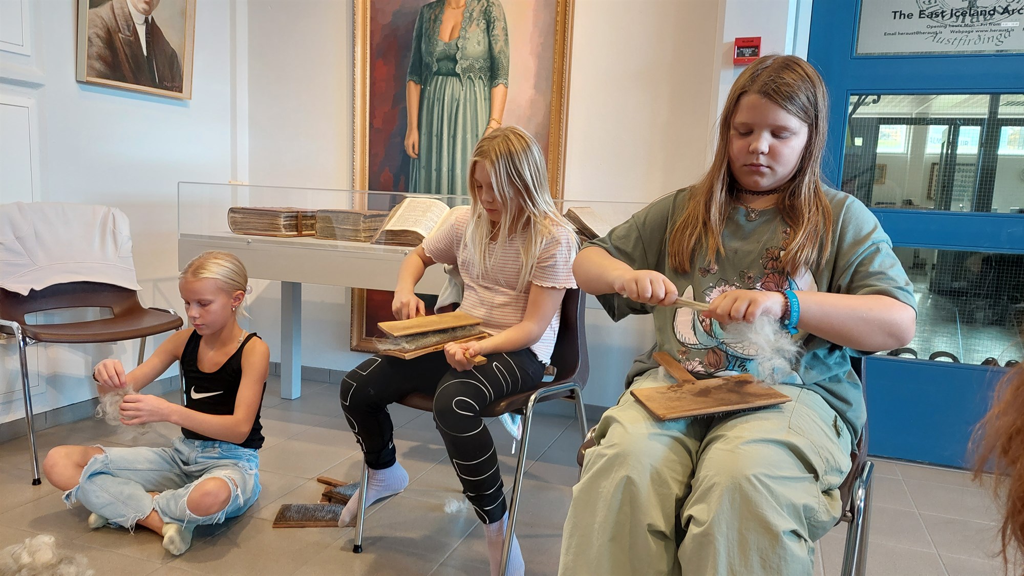 Fimmtubekkingar undu sér vel við tóvinnuna