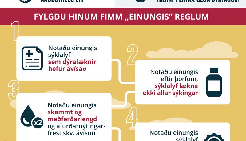Leiðbeiningar til bænda um skynsamlega notkun sýklalyfja