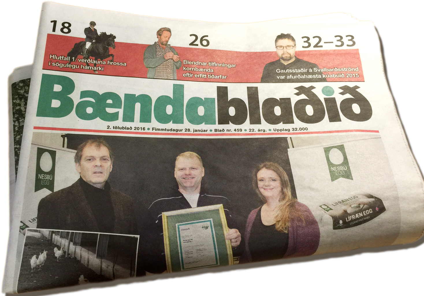 Bændablaðið skorar hátt og hefur verið með afgerandi forystu á landsbyggðinni í 8 ár 