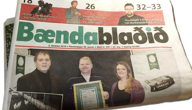 Bændablaðið skorar hátt og hefur verið með afgerandi forystu á landsbyggðinni í 8 ár