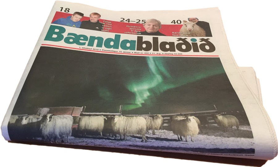 Bændablaðið er þriðja mest lesna blað landsins