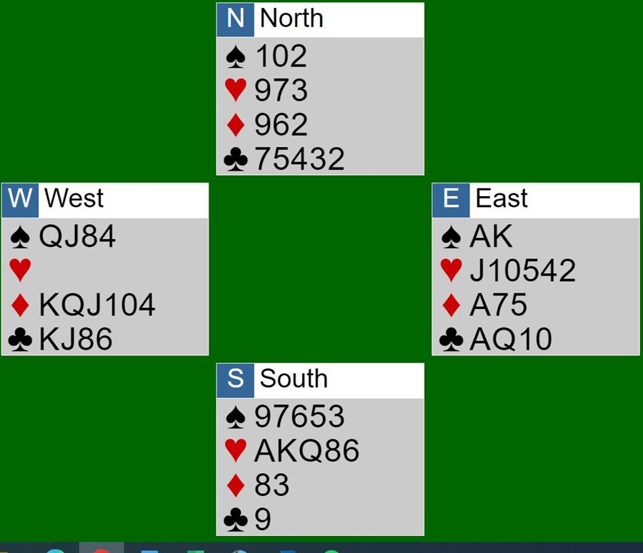 Spilið örlagaríka á Kjördæmamótinu í Stykkishólmi.