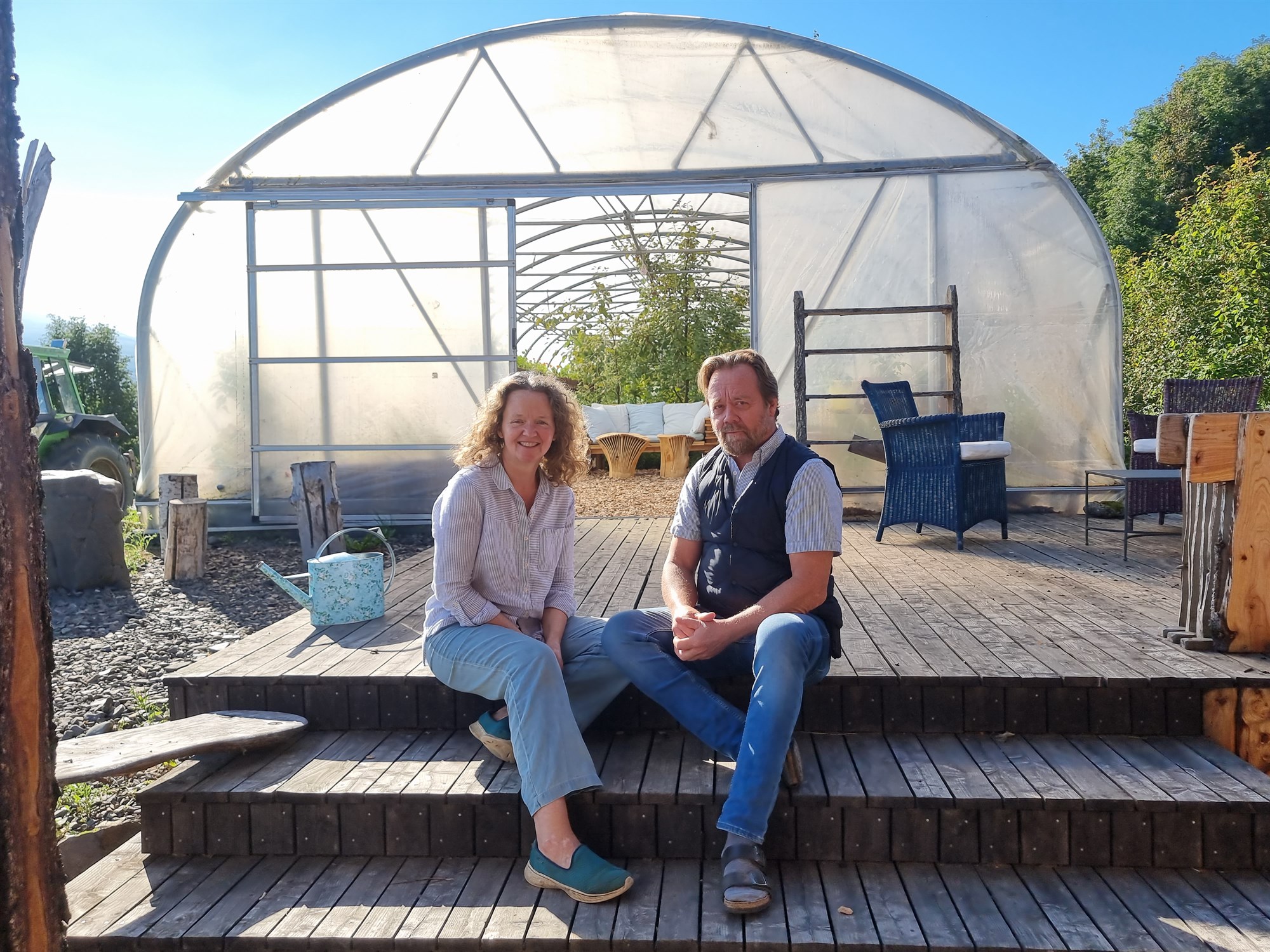 Allur húsakostur hitaður upp með afurð úr eigin skógi