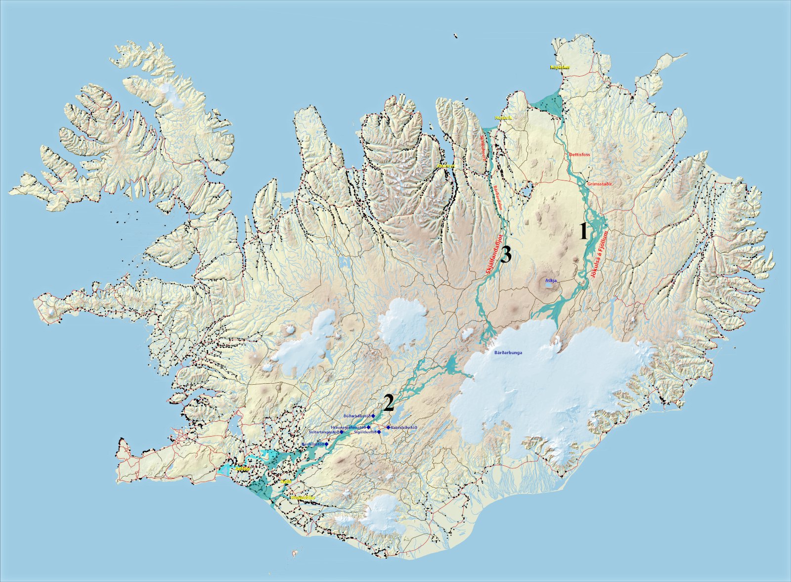 Flóð af völdum eldgoss í Bárðarbungu gæti lamað raforku- og fjarskiptakerfið
