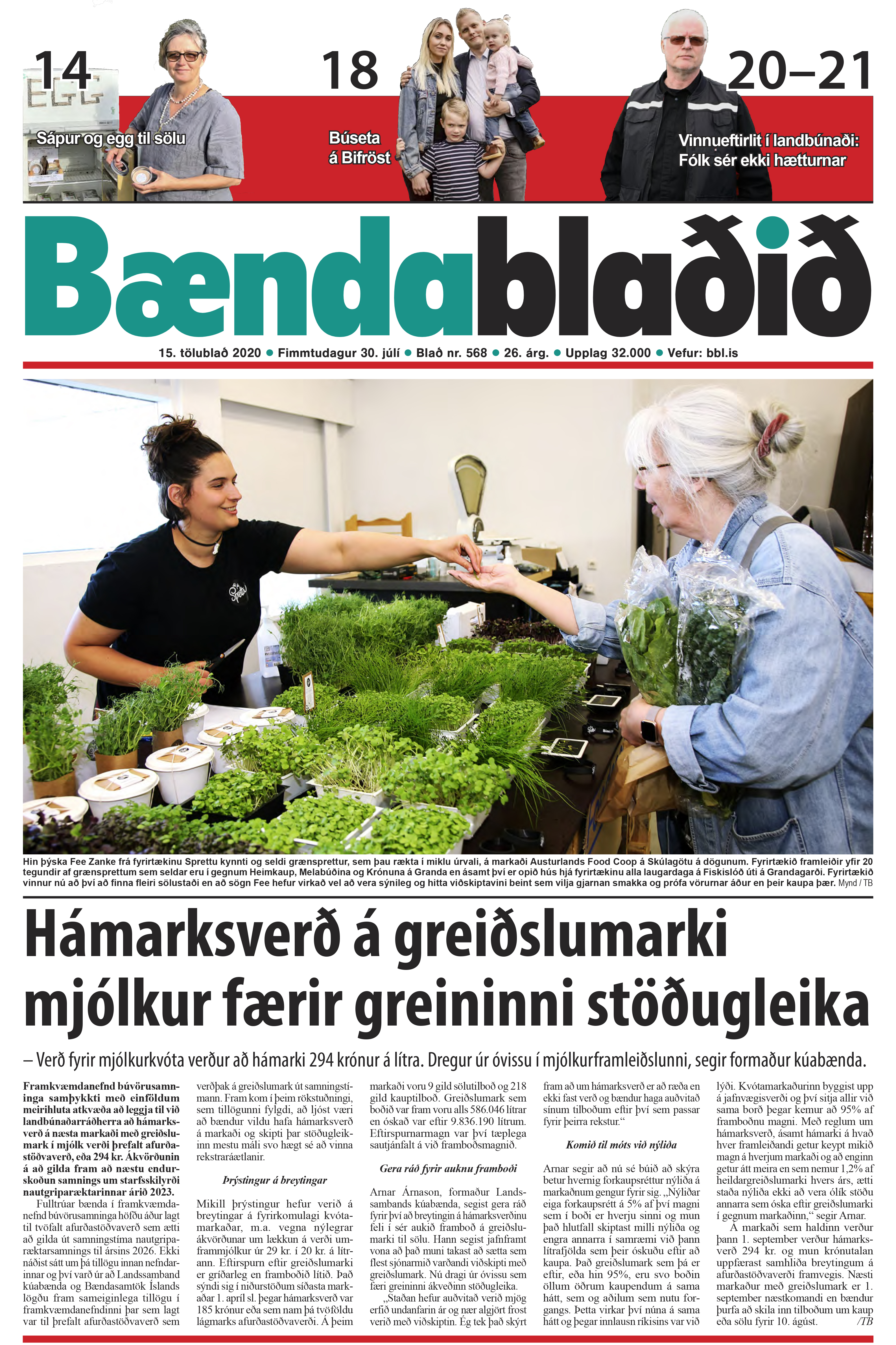 Bændablaðið 15. tbl. 2020. árg.