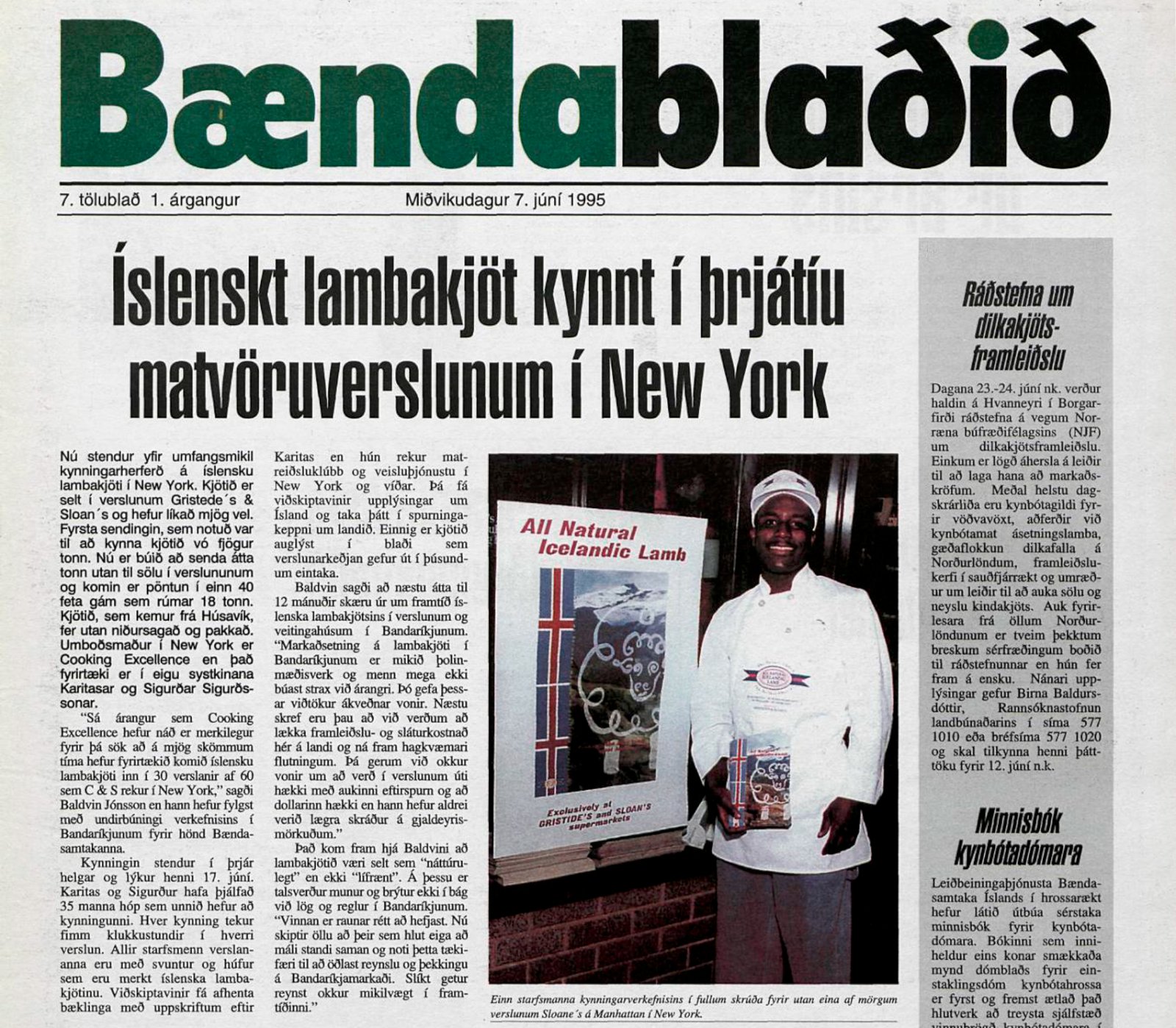 Íslenskt lambakjöt kynnt í þrjátíu matvöruverslunum í New York
