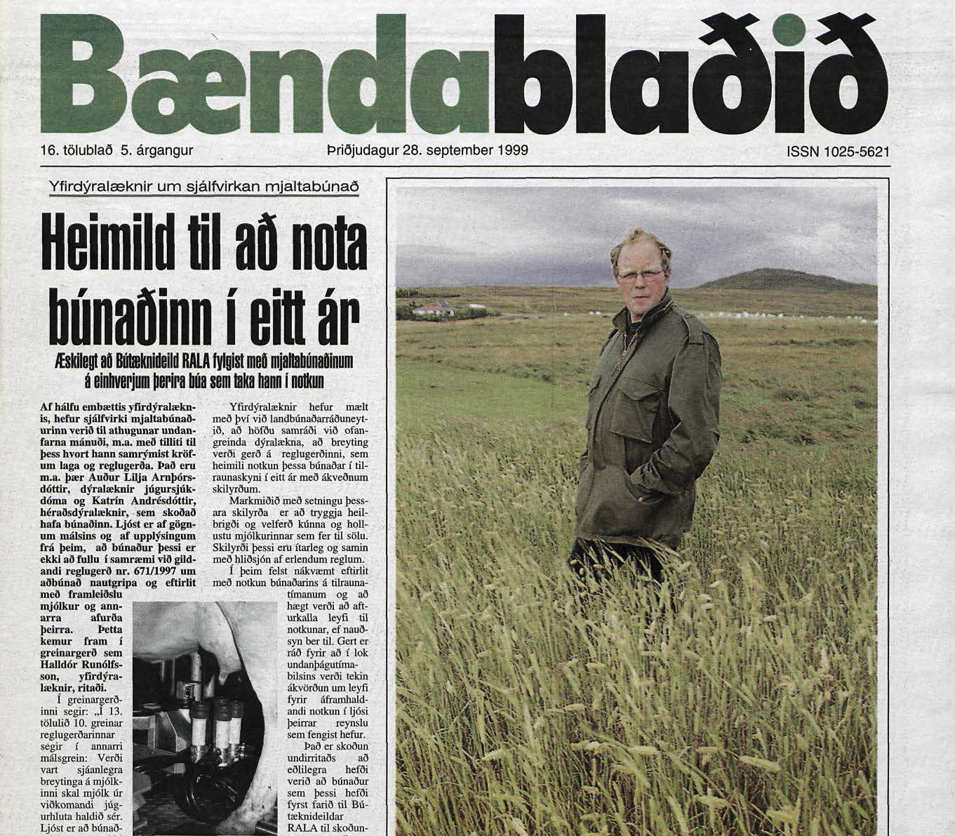 Efast um að sjálfvirkur mjaltabúnaður standist reglugerðir