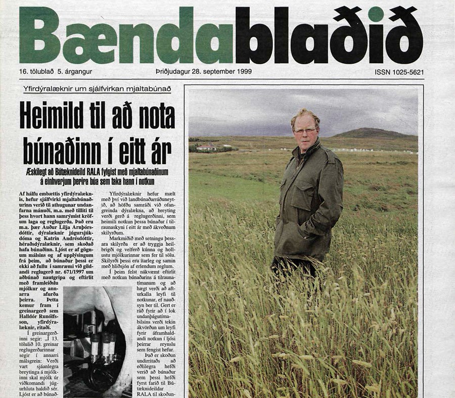 Efast um að sjálfvirkur mjaltabúnaður standist reglugerðir