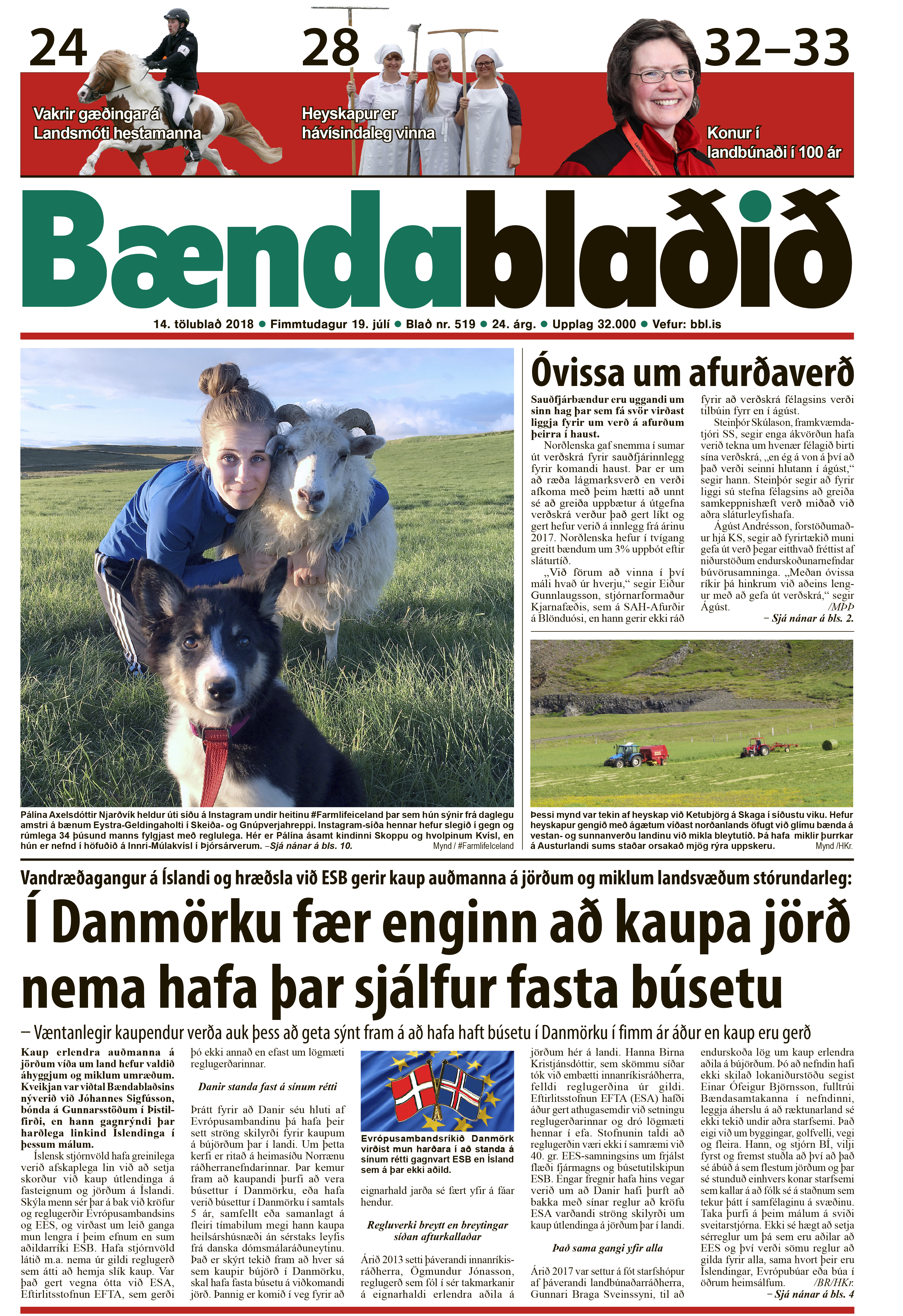 Bændablaðið 14. tbl. 2018. árg.