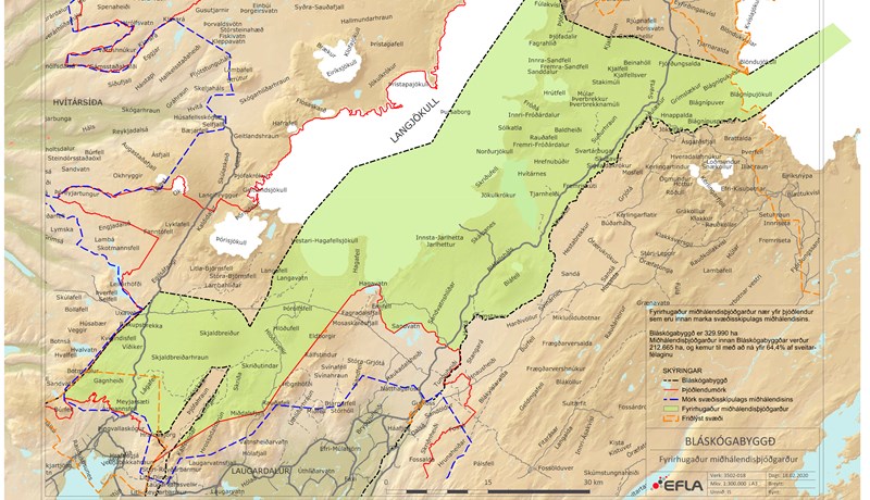 Garðurinn nær yfir 64,4% af sveitarfélaginu