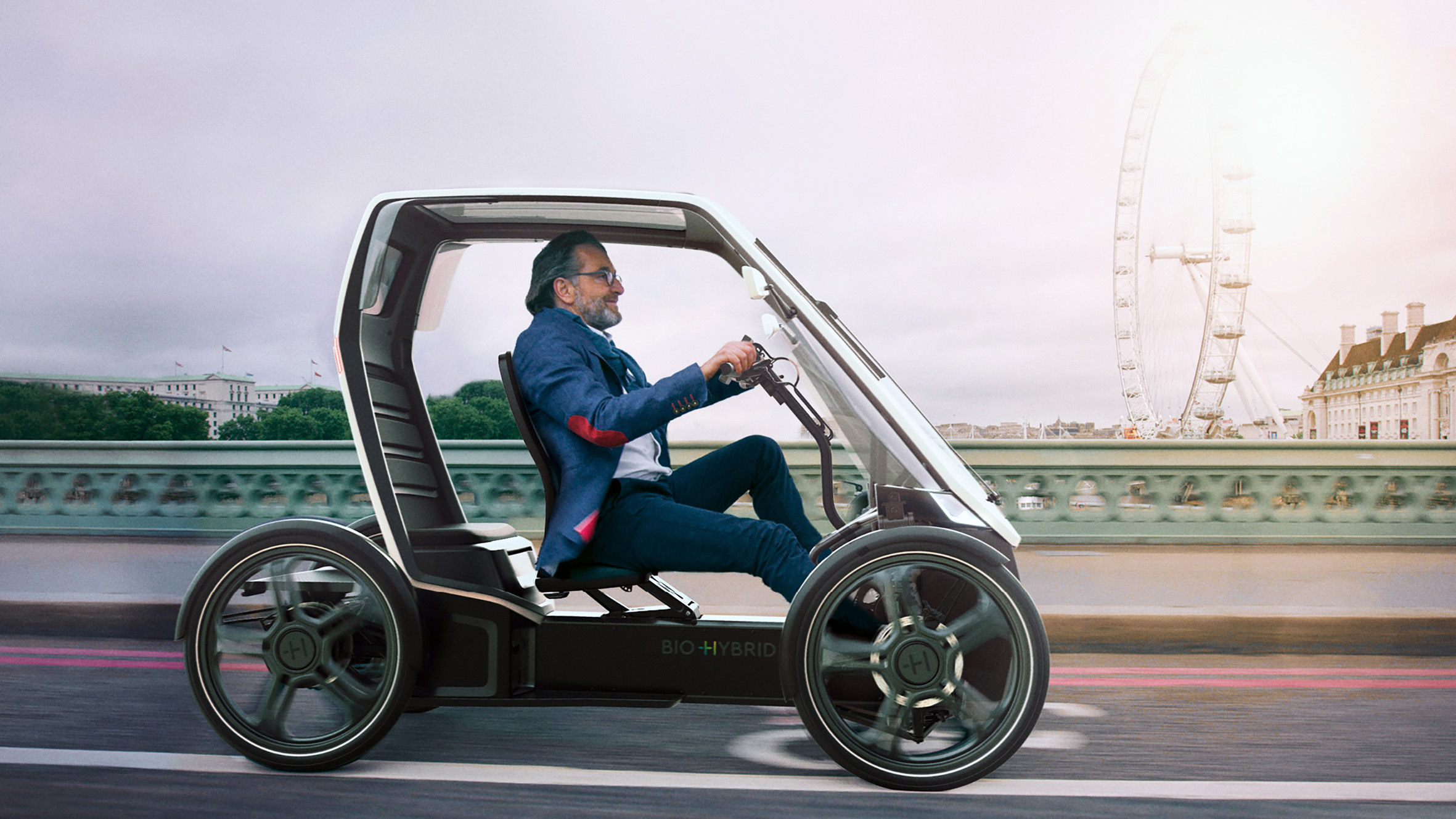 Tvíorkuhjól knúin mannafli og rafmagni