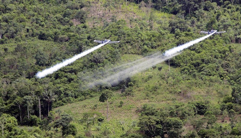 Hættir að úða kókaakra