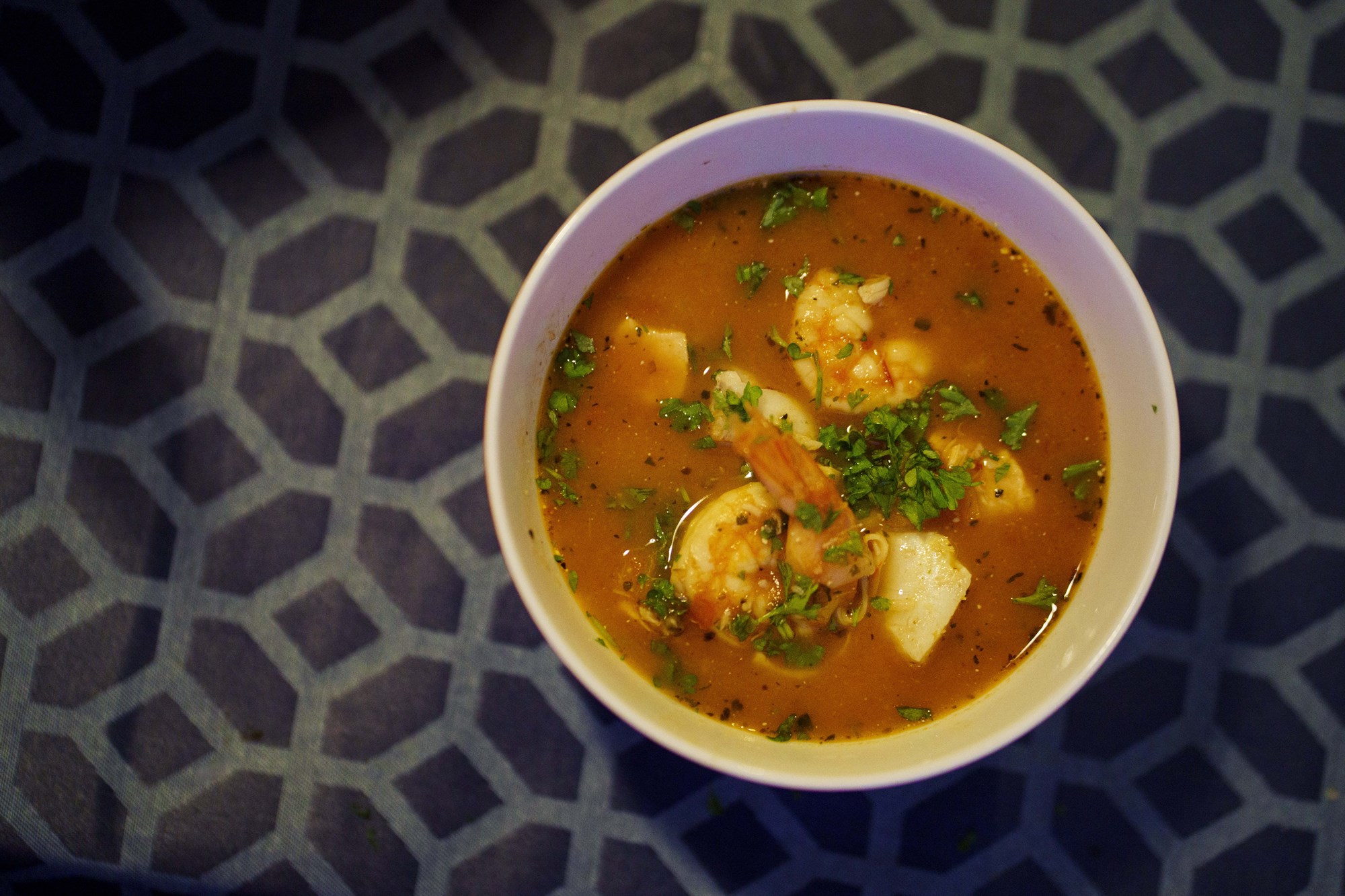 Fiskisúpa með kjúklingagrunni