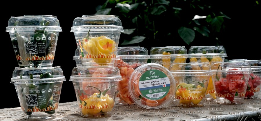 Hluti af vöruúrvalinu frá Heiðmörk í Laugarási.