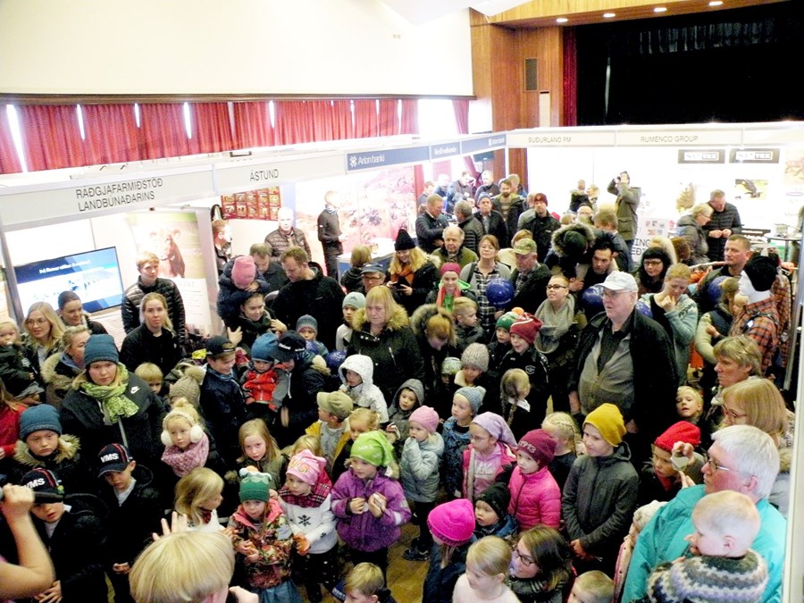 Sýningin var haldin í Félagsheimilinu Hvoli, tækjasýning var á planinu fyrir utan þar sem mátti sjá stór og lítil tæki og allt þar á milli.