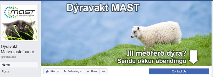 Skjáskot af Dýravakt Matvælastofnunar á Facebook.