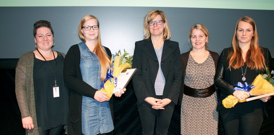 Frá vinstri á myndinni eru Hrafnhildur Ýr Víglundsdóttir, verkefnastjóri svæðisbundinnar þróunar hjá Ferðamálastofu, Þorbjörg Ása Jónsdóttir frá Skaftárhreppi, Ólöf Ýrr Atladóttir ferðamálastjóri, Laufey Haraldsdóttir frá Háskólanum á Hólum og Laufey Skúl