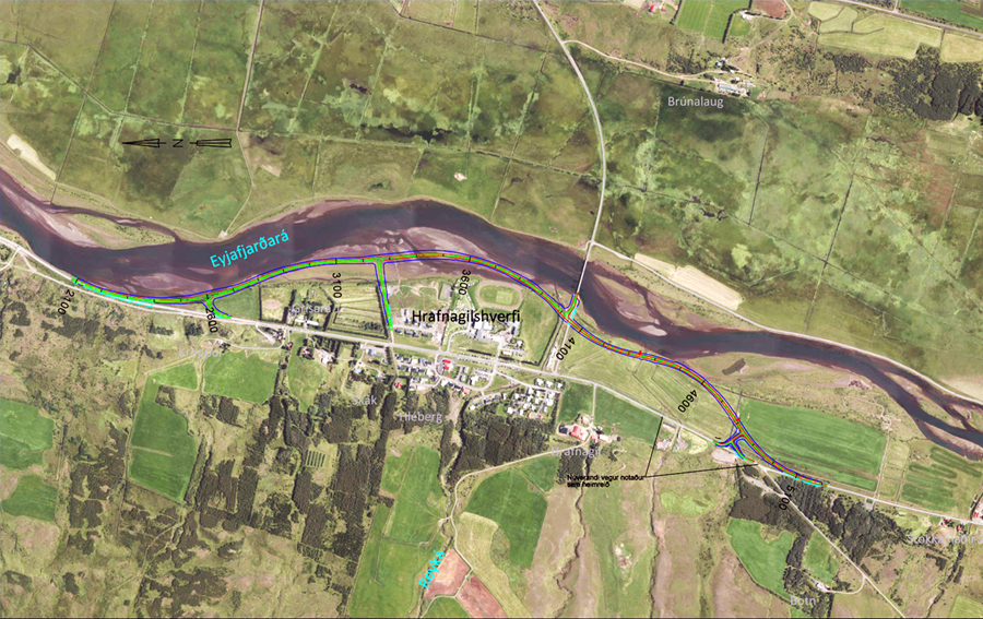 Verkefnið snýst um að flytja Eyjafjarðarbraut vestari austur fyrir Hrafnagilshverfið þannig að vegurinn liggi meðfram árbakka Eyjafjarðar. Vegalengdin er um 3,6 kílómetrar. 