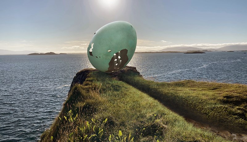 Fjöregg, sett upp í Súgandisey, verður nýtt kennileiti í Stykkishólmi