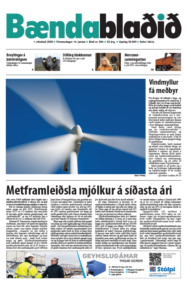 Bændablaðið 1. tbl. 2026. árg.