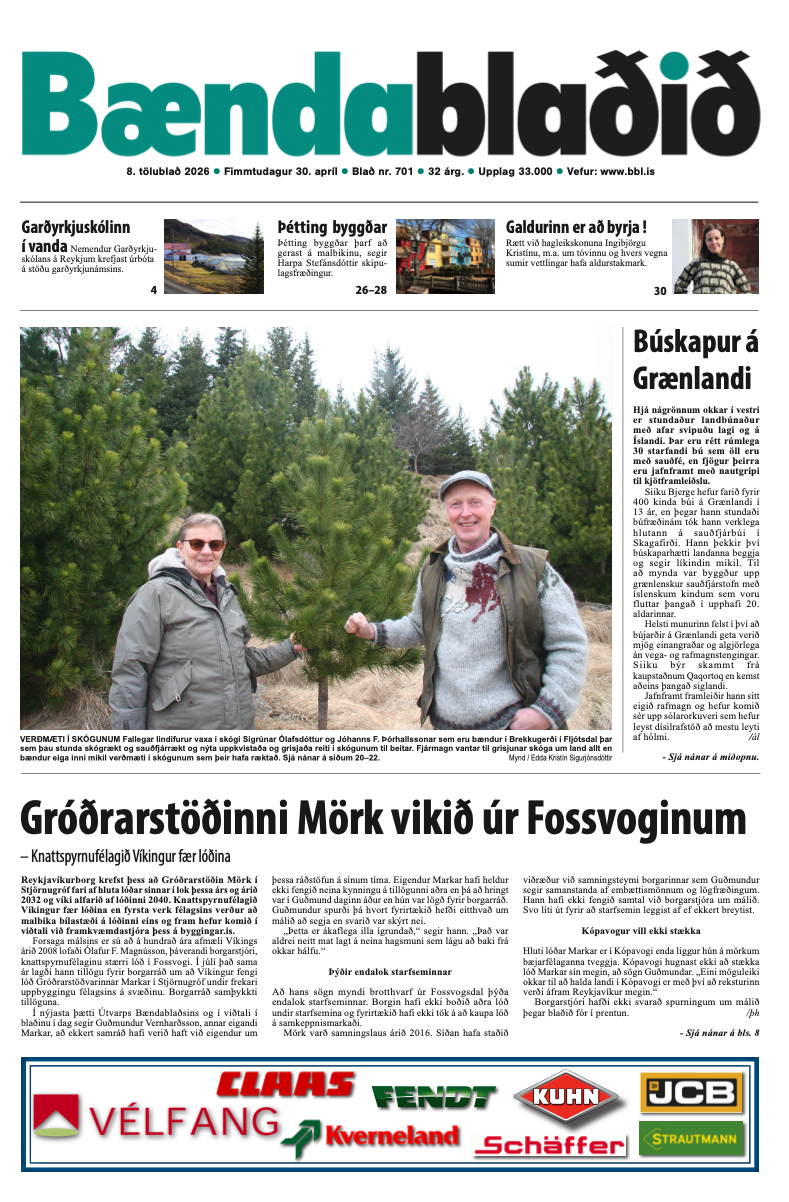 Bændablaðið 8. tbl. 2026. árg.