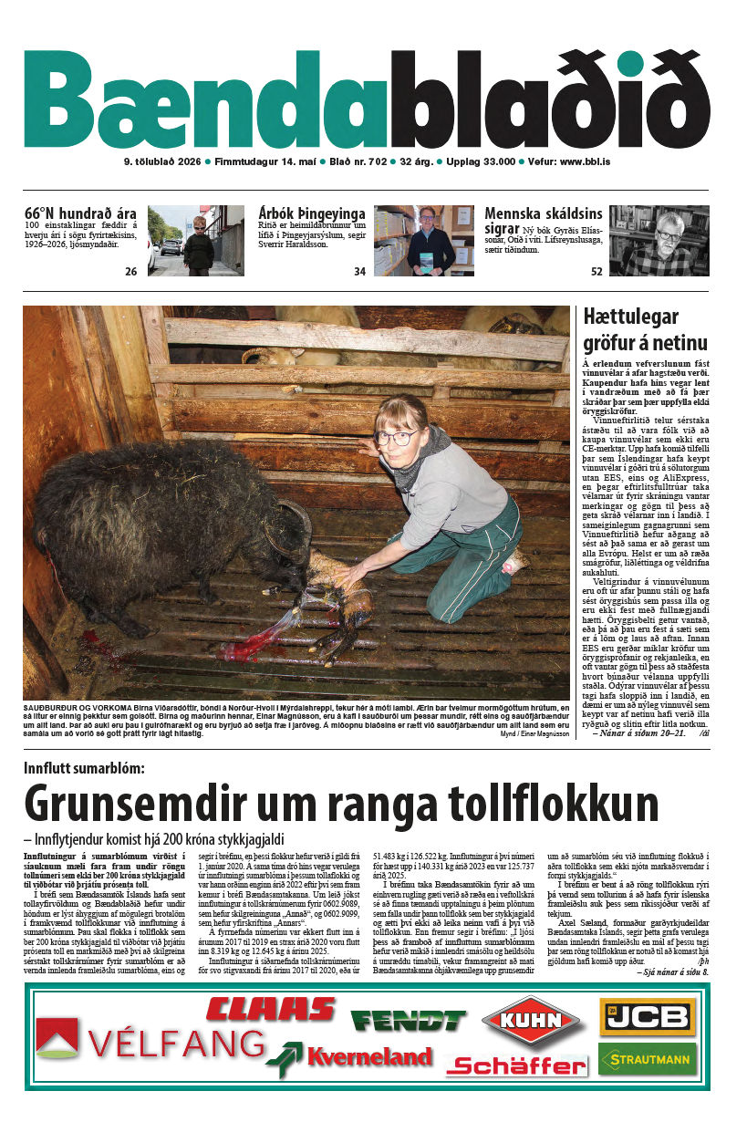 Bændablaðið 9. tbl. 2026. árg.