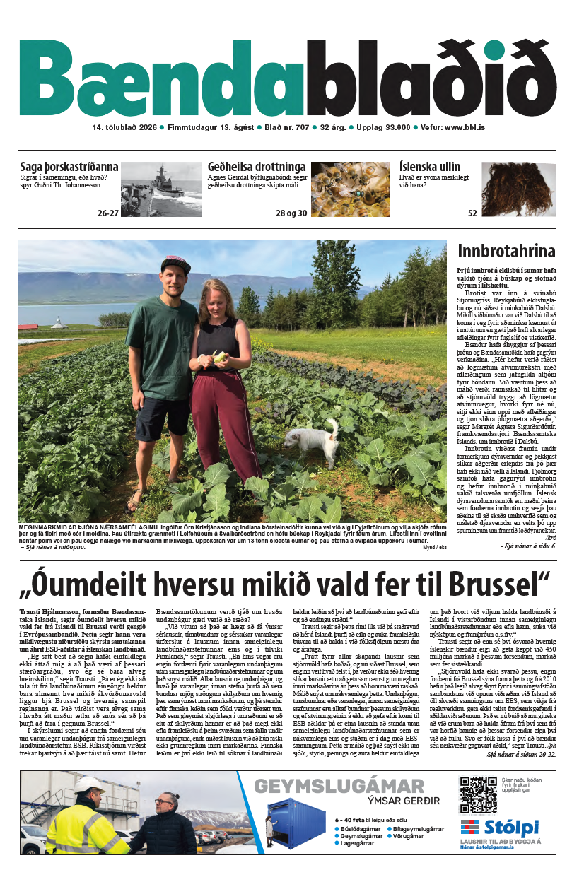 Bændablaðið 14. tbl. 2026. árg.