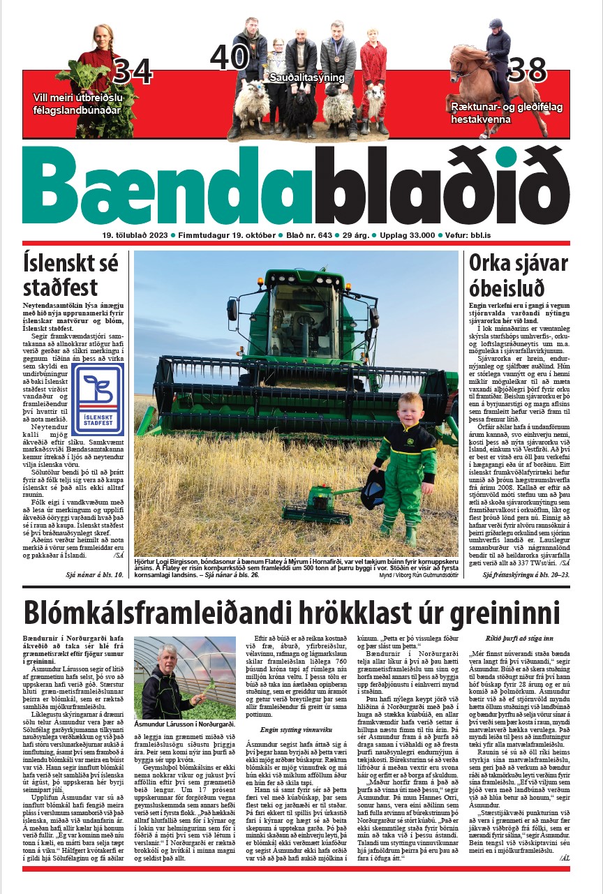 Bændablaðið 19. tbl. 2023. árg.