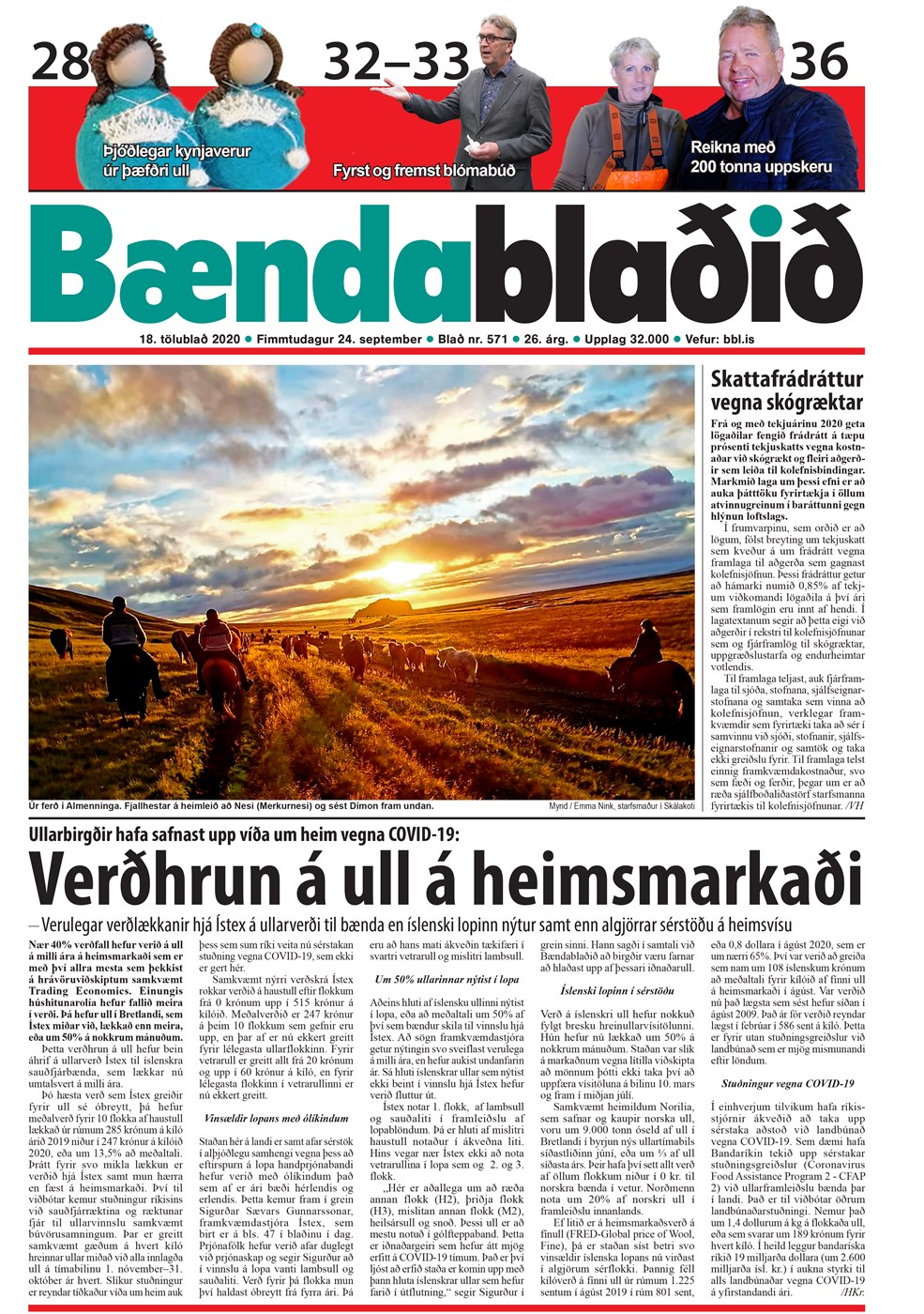 Bændablaðið 18. tbl. 2020. árg.