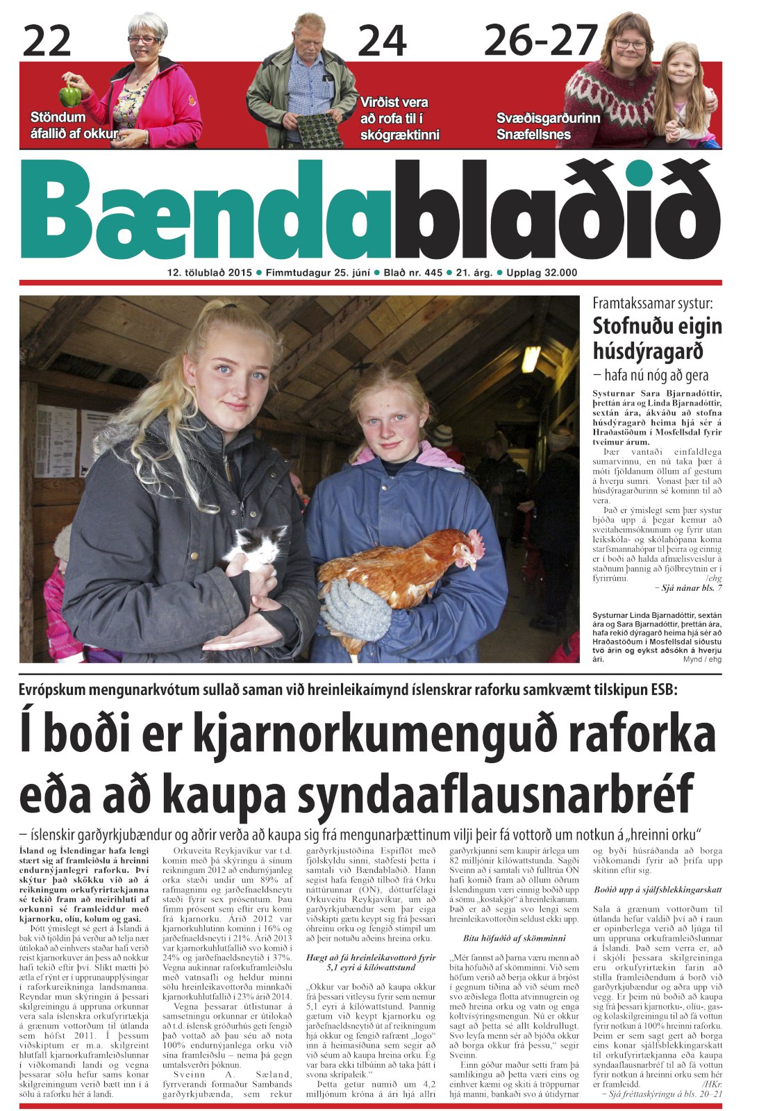 Bændablaðið 12. tbl. 2015. árg.