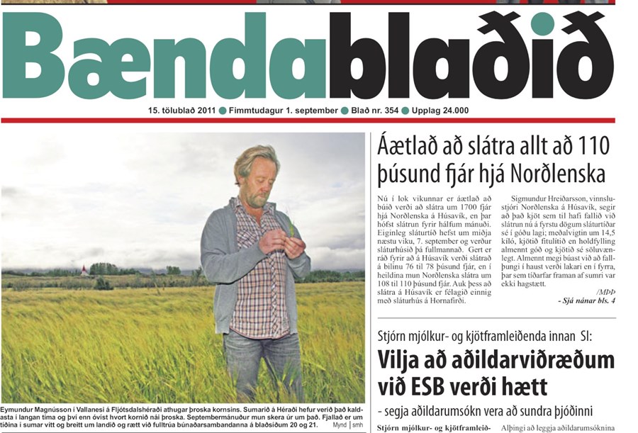 Tíðin var slæm á Héraði sumarið 2011