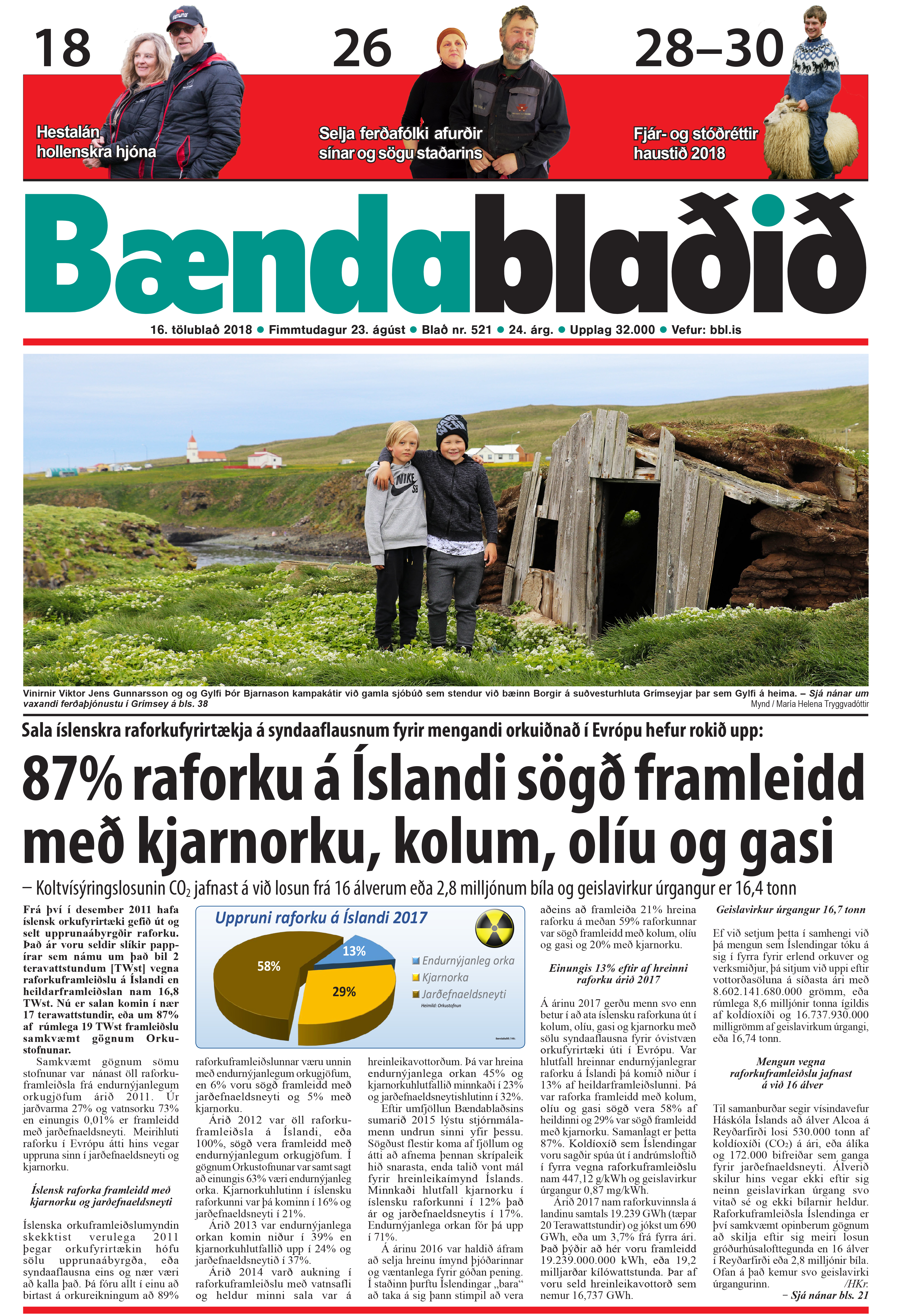 Bændablaðið 16. tbl. 2018. árg.