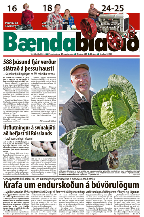 Bændablaðið 18. tbl. 2014. árg.