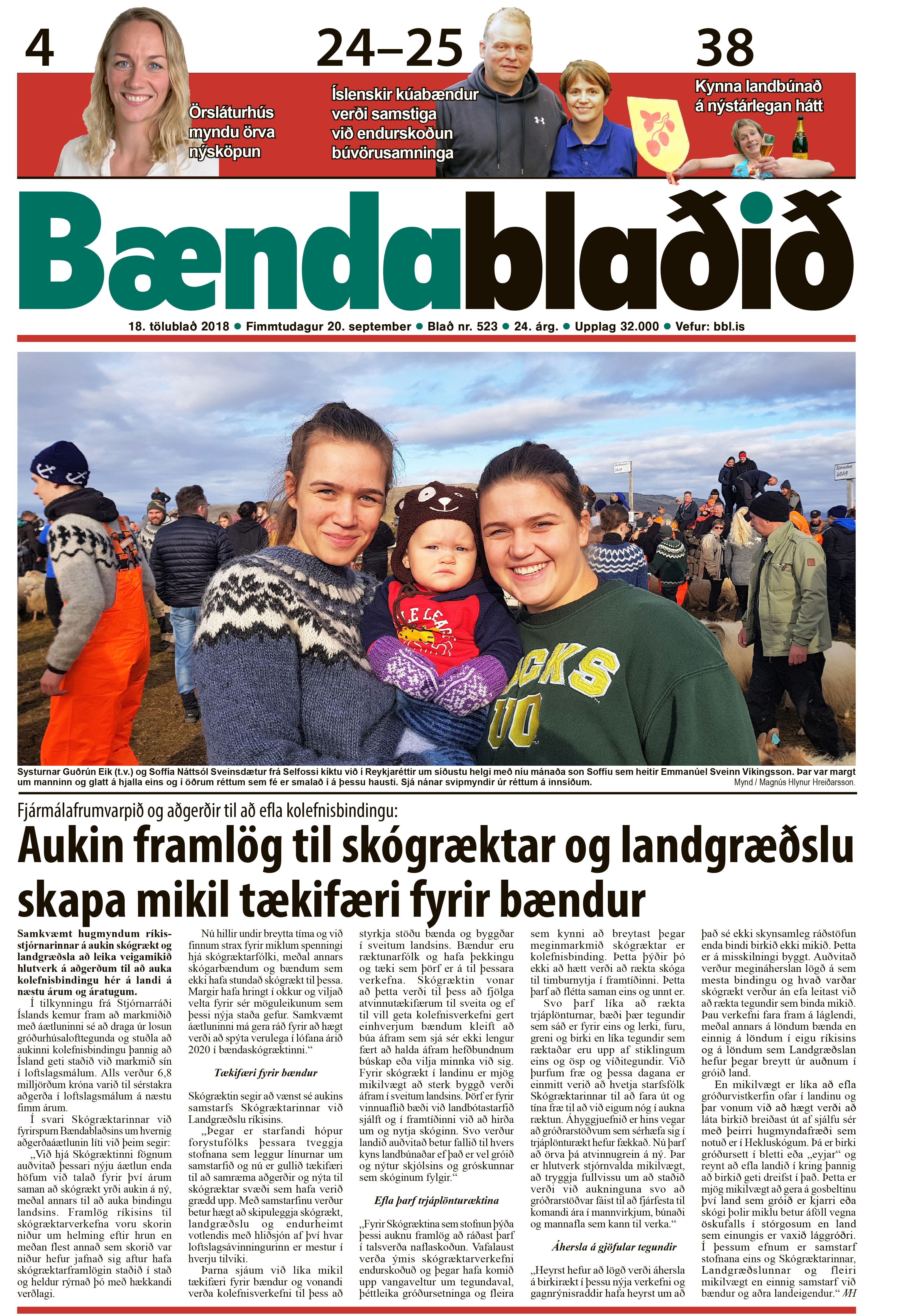 Bændablaðið 18. tbl. 2018. árg.