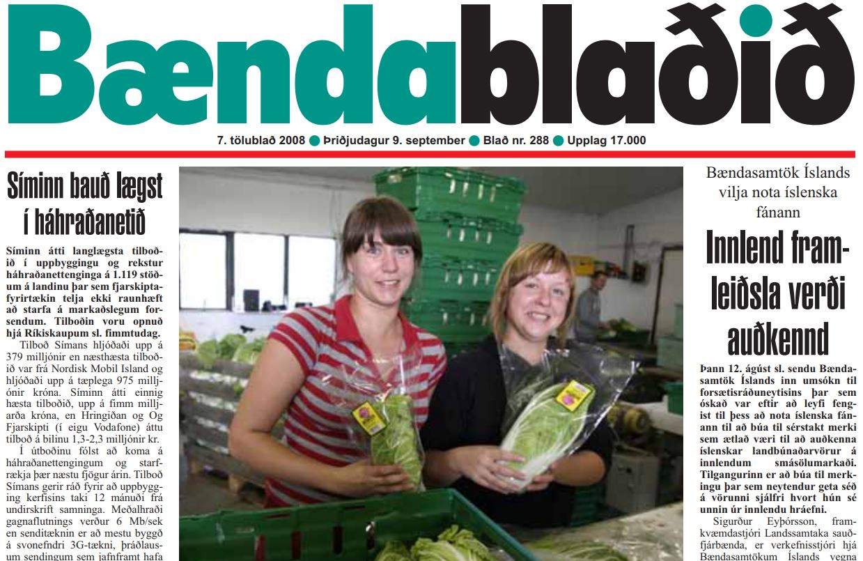 Eindæma gott ræktunarsumar fyrir tíu árum