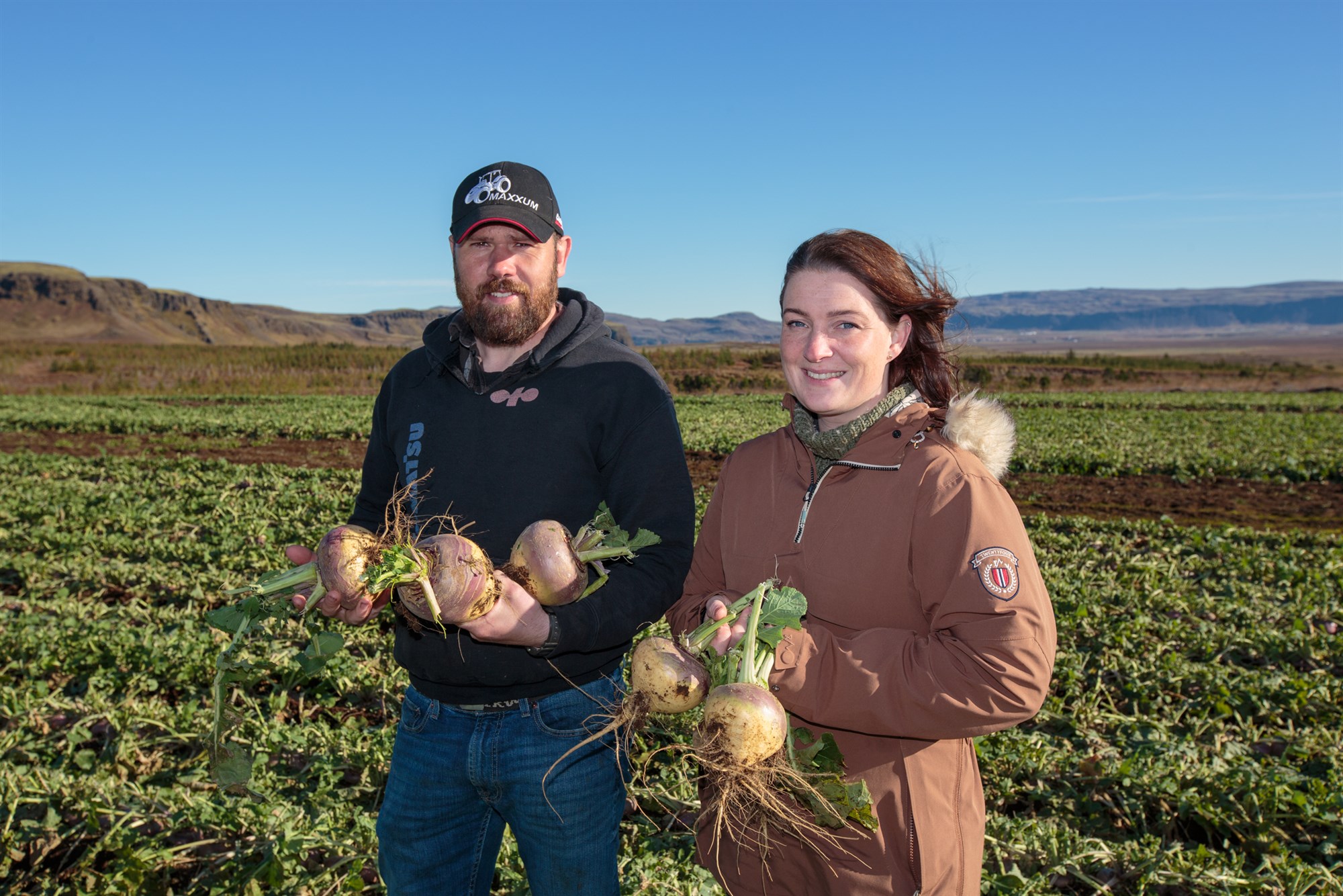 Ungir gulrófnabændur í Ölfusi