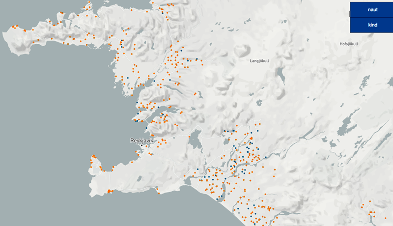 Kortlagning matarlandslagsins