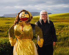 Stór byggð fuglahræða við Kópasker