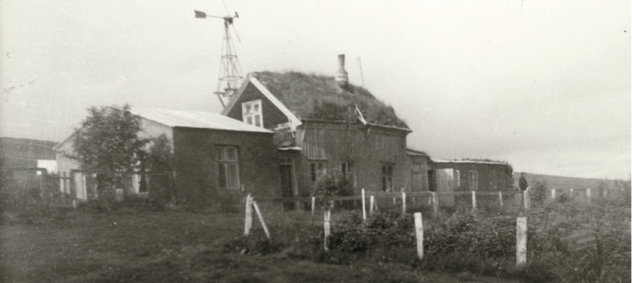 Gamli bærinn í Ytri-Hlíð í Vopnafirði og fyrsti garður Oddnýjar A. Methúsalemsdóttur.