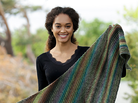 Kryddað garðaprjónssjal